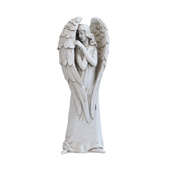 Large Capacity Proof Wind Praying Angel Statue - Resin Little Angel Statue for Family Garden - Commemorative Angel Sculpture for Home