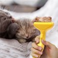 thumbnail image 4 of Self Cleaning Pet Grooming Brush Metal Comb for Detangling Long Matted Hair and Easy Undercoat Removal on Cats Dogs, 4 of 5