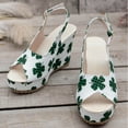 thumbnail image 5 of AXXD Green Boho Sandals for Women Wedge Summer Buckle Mothers Day, 5 of 6