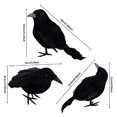 thumbnail image 5 of 3/6Pcs Halloween Black Crow Model Simulation Fake Bird Animal Scary Toys For Halloween Party Home Decoration Horror Props, 5 of 5