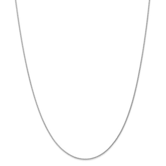 14k White Gold 1.2mm Round Wheat Chain Necklace - 2.9 Grams - 18 Inch