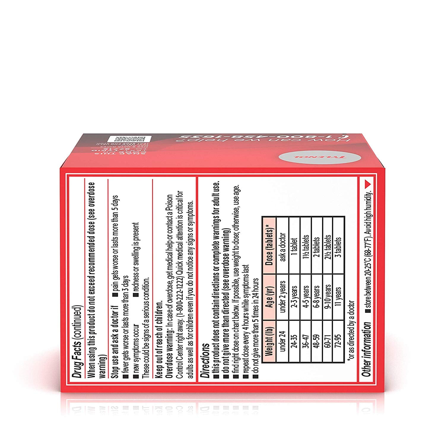TYLENOL Chewable Tablets Grape Flavor 24 ct.