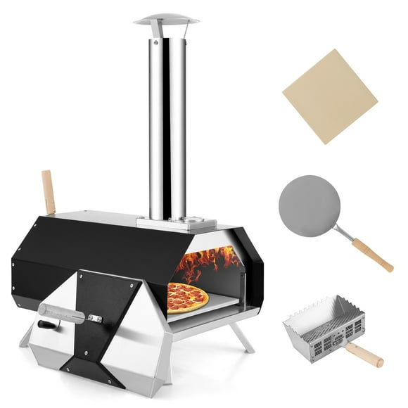 Costway Outdoor Pizza Oven Machine 12" Pizza Grill Maker Portable with Foldable legs