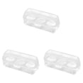 thumbnail image 2 of 3 Grid Egg Storage Box with Lid ABS Durable Shockproof Egg Holder Portable Outdoor Egg Container Egg Trays Boxs for Home, Kitchen, Fridge & Outdoor Carrying Use(1pcs 6.1*2.3*2.inch),White*3, 2 of 5