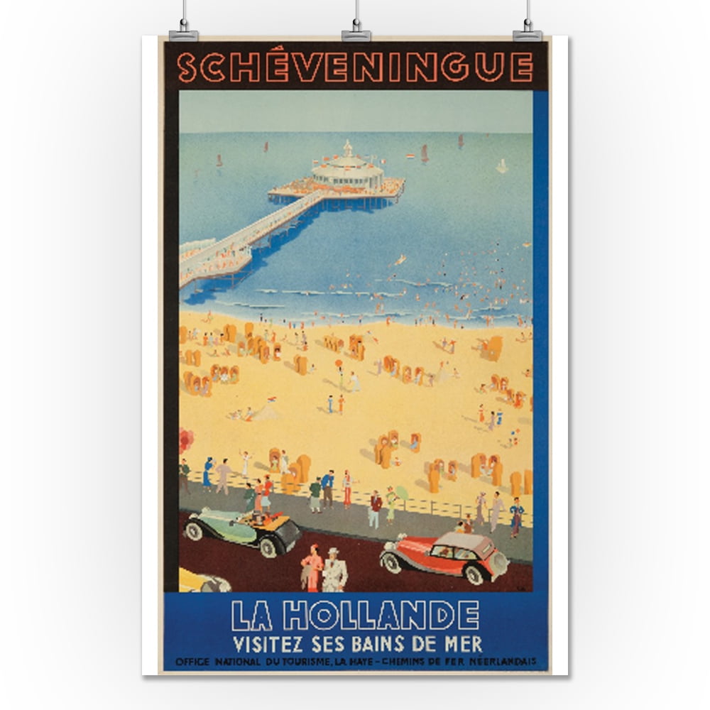 La Hollande Scheveningue Vintage Poster Artist Gaillard Netherlands C 1940 9x12 Art Print Wall Decor Travel Poster Walmart Com