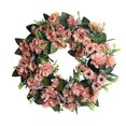thumbnail image 1 of BRILLAR Corona de flores artificiales de 18 "para decoración del hogar - Naranja, 1 of 5