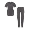 thumbnail image 1 of Adar Pro Modern Athletic Scrub Set For Women - Modern V-Neck Scrub Top & Yoga Jogger Scrub Pants, 1 of 7