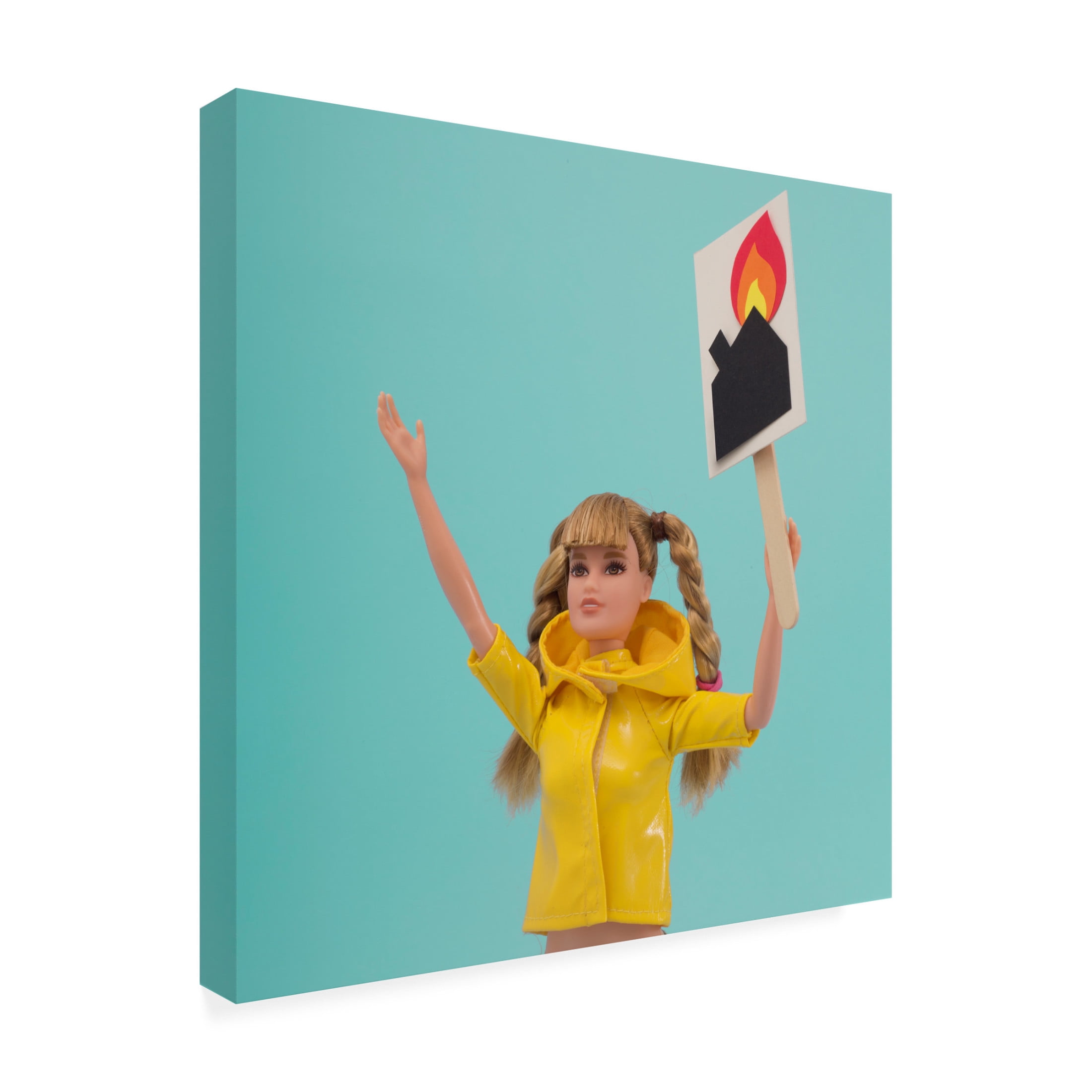 Canvas Wall Art - Julia Ramiro 'Greta' Wall Art for Living Room, Bedroom, or Office Décor by Trademark Fine Art - 14 x 14 Inches