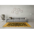 thumbnail image 3 of Ahgly Company Machine Washable Indoor Rectangle Oriental Yellow Traditional Area Rugs, 2' x 5', 3 of 4