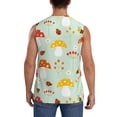 thumbnail image 4 of Pofeuu Mushroom Bee Print Men's Muscle T-Shirt, Sleeveless, Muscle Tank, Classic Muscle Tee Top For Men Casual Sleeveless Muscle T-Shirt Trendy Clothes-3X-Large, 4 of 7