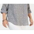 thumbnail image 3 of Charter Club Women's Linen Shirt Gray Size Small, 3 of 3