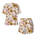 thumbnail image 5 of Naloa Sunflowers And Butterflies Women's Short-Sleeved Pajama Set, Loungewear, Summer pajamas, Breathable Cozy - Large, 5 of 9