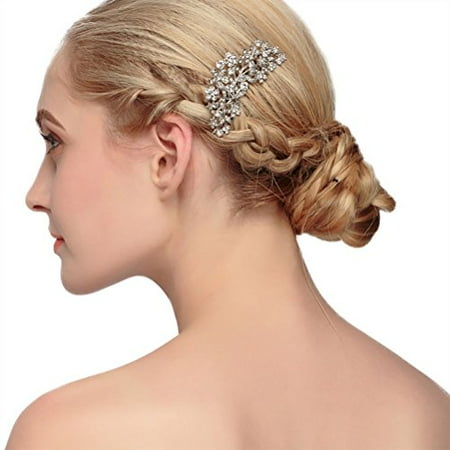 Bueer Bridal Crystals Hair Side Comb Bridesmaids Rhinestones Hair