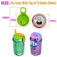 thumbnail image 4 of Tapas para latas de refresco con pajitas, paquete de 6 unidades, silicona reutilizable DIPESI, 4 of 6