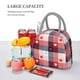 thumbnail image 5 of Balery Heart Plaid Bolsa de Almuerzo para Mujeres, Caja de Almuerzo, Bolsa de Almuerzo Pequeña Impermeable, Tote de Almuerzo Reutilizable con Gran Capacidad, 5 of 6