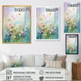 thumbnail image 4 of Designart "Breezy Meadows in Yellow and Pink III" Landscapes Framed Wall Art - Traditional Pink Meadow Hallway Framed Wall Art Decor, 4 of 6