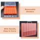 thumbnail image 4 of Caja organizadora de almacenamiento de polipropileno (PP) transparente de 48 rejillas para cosméticos, joyas, cuentas, píldoras, manualidades, rectángulo, naranja oscuro, 35,7 x 27,8 x 4,25 cm,, 4 of 8
