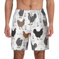 thumbnail image 3 of Uemuo Retro Rooster Pattern Mens Swim Trunks Quick Dry Board Shorts with Mesh Lining, Stretch Beach Shorts Quick Dry No-Chafing Board Shorts-Medium, 3 of 9