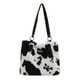 thumbnail image 1 of Vintage Zebra Stripes Bolso de hombro con estampado de vaca Mujer Otoño Invierno Bolsos de felpa, 1 of 9