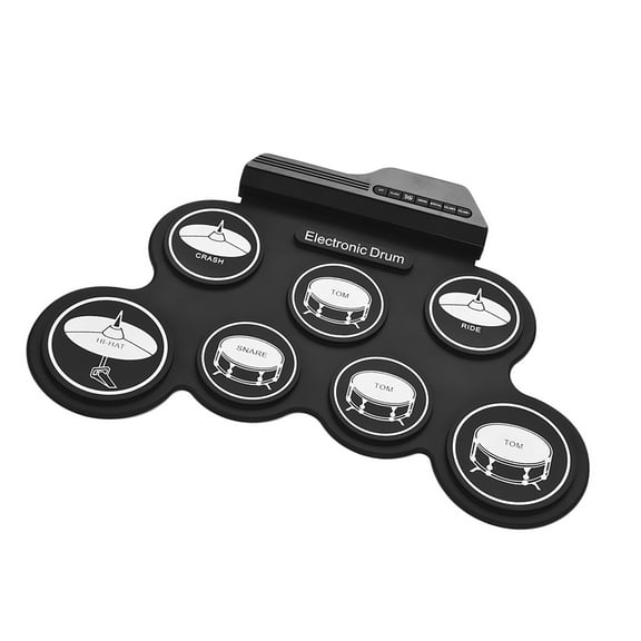 Nishore Electronic Drum,Drum Pads With Set Drum Kit Usb Roll- Silicon Roll- Silicon Drum Pedals Children Kids Pads With Drumsticks Silicon Drum Set Size Usb Roll- With Drumsticks Pedals Wotao