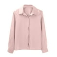 thumbnail image 6 of Button Down Shirts For Women Wrinkle Resistance Dress Shirts For Women Long Sleeve Work Formal Blouses Tops Pink, 6 of 9