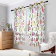 thumbnail image 2 of Yayeee Window Curtains Light Filtering 63"x52" Grommet Panel Pair Home Living Room Decor, Various Vegetables Pattern, 2 of 7