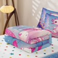 thumbnail image 5 of Manfei Salamander Pattern Zipper Queen Comforter Set with Fitted Sheet and 2 Pillowcases,Adorable Axolotl Zipper Bedding Set,Polkadot Reversible,4pcs, 5 of 7