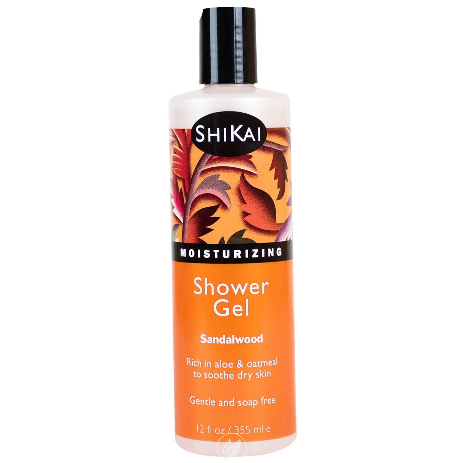 Moisturizing Shower Gel Sandalwood Amber 12 OZ by Shikai, Pack of 2