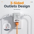 thumbnail image 4 of Bloque de cargador USB C PD TESSAN 4 de 20 W, cargador de pared USB de 3 salidas, 4 of 7