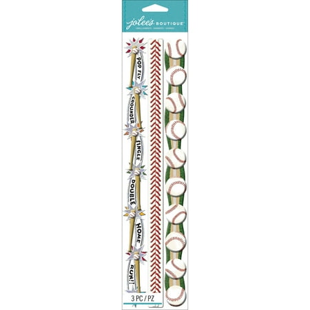UPC: 0015586977455 | Jolee s Boutique Dimensional Stickers-Baseball Borders