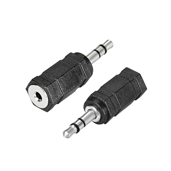 3.5mm Male to 2.5mm Female Connector Adapter Coupler 2Pcs for Stereo Audio Video Cable Convert