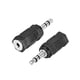thumbnail image 1 of Adaptador Acoplador de Conector Macho de 3.5mm a Hembra de 2.5mm 2Pcs para Convertir Cable de Audio y Video Estéreo, 1 of 5