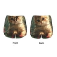 thumbnail image 3 of Rocae Cute Kitten Water Lilies for Women's Athletic Shorts Workout Hiking Shorts Athletic Shorts for Running, Yoga, Gym, Sports-Large, 3 of 7
