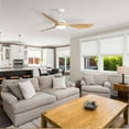 thumbnail image 5 of 56 Inch Modern Ceiling Fan with Dimmable LED Light, Quiet Reversible DC Motor for Indoor & Outdoor Use, White ABS Blades, Remote Control, 5 of 10