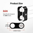 thumbnail image 3 of Hose Separator Clamp,Fuel Line Mounting Clamp Aluminum Black (8, AN8), 3 of 8