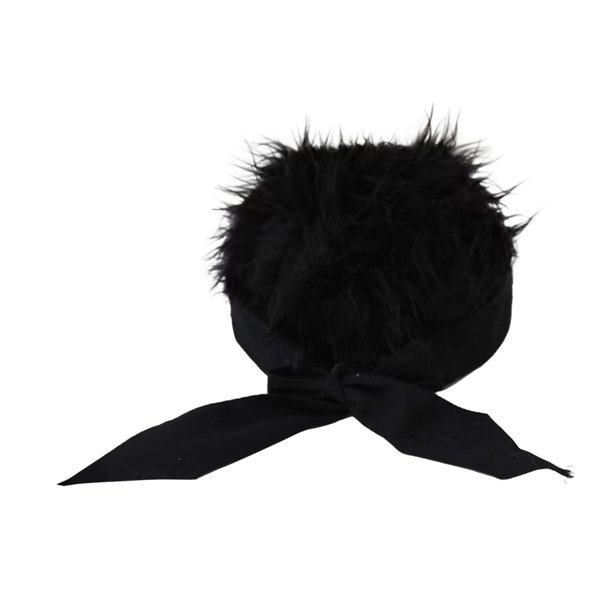 Hombo de peluca artificial Hat Funny Novelty Ajustable con peluca cabello de cabecera diadema de moda Negro