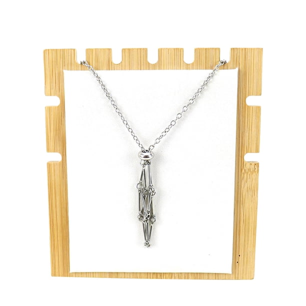 Crystallera, necklace pendant holder, DIY jewelry making, adjustable cage pendant, metal chain, replacement crystals, empty stone quartz, craft jewelry supplies, for bedroom, foldable
