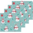 thumbnail image 2 of SKYSONIC Christmas Snowman Washcloths Set of 6, Highly Absorbent Soft Cotton Fingertip Towels for Bathroom, Kitchen, Gym, Spa, Home Decor, 12 x 12 Inch, 2 of 7