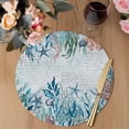 thumbnail image 3 of Vintage Coastal Coral Round 15 Inch Placemats Set of 6, Nautical Blue Conch Starfish Ocean HeatResistant Non Slip Place Mats for Dining Table, Wipeable Braided Kitchen Table Mats for Housewarming, 3 of 9