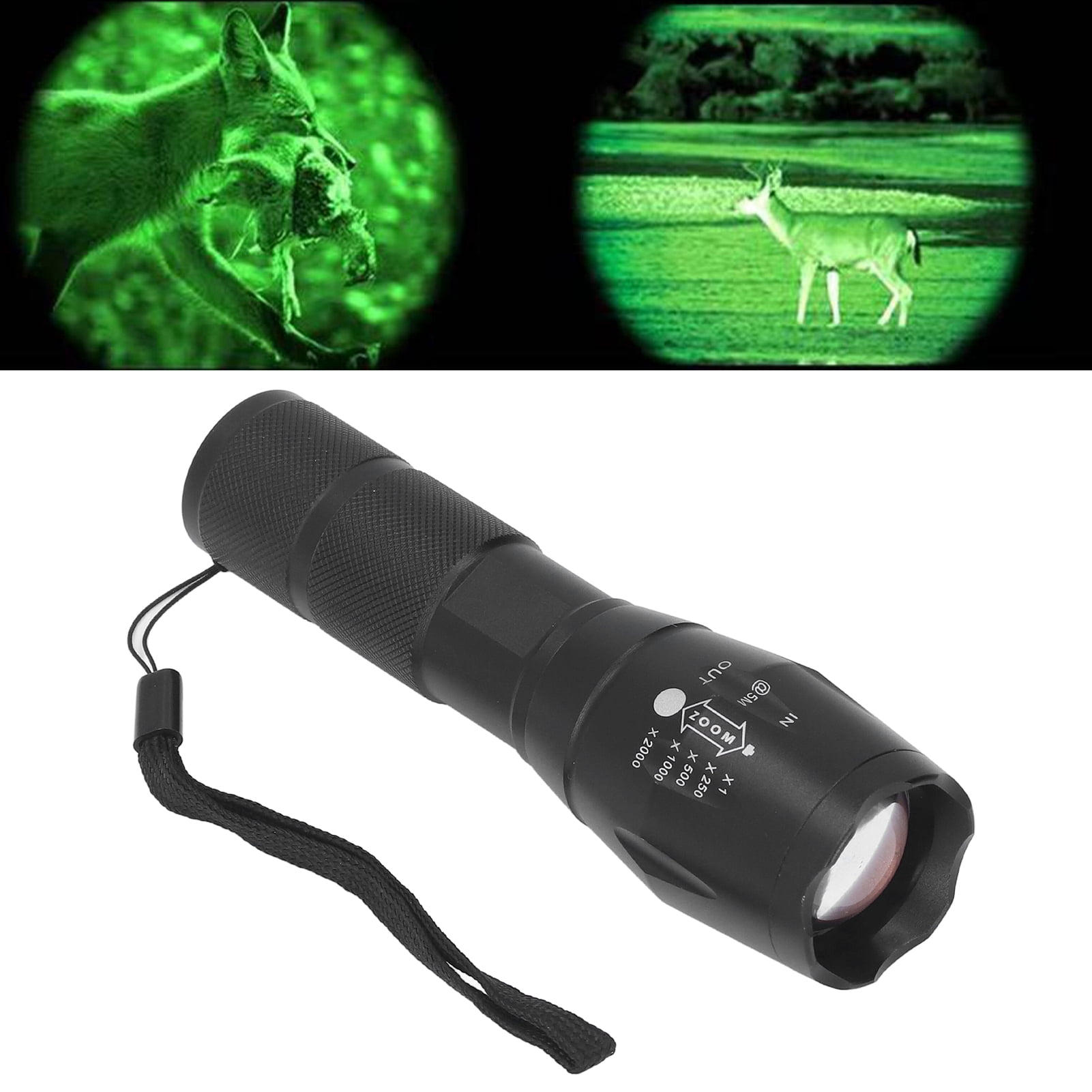 Zaqw Green Flashlight,Small LED Flashlight Single Mode Retractable