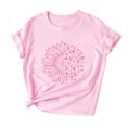 thumbnail image 4 of Fiudx Liquidación de Ofertas Flash Blusa de Manga Corta con Estampado de Moda para Mujer, Divertida Camiseta con Cuello Redondo, 4 of 4