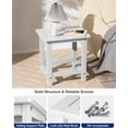 thumbnail image 6 of WINSOON Small Outside Adirondack Square Side Table,Single Layer - White, 6 of 7