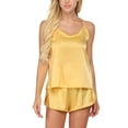 thumbnail image 3 of Womens Pajama Satin Cami Shorts Set Nightwear Set Sleepwear Underwear for Women, 3 of 8