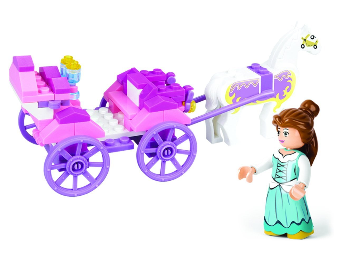 Sluban Girl's Dream cadeau Princess carriage Cheval Bloc de construction briques 