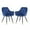 Blue, Black, variant on Alix 25 Inch Modern Dining Chair, Button Tufted, Set of 2, Blue, Black- Saltoro Sherpi