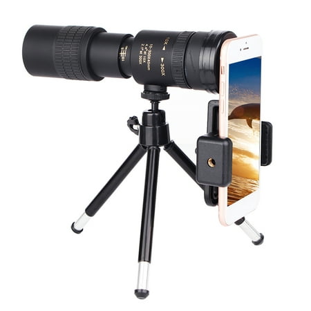 Image of Tomfoto 10-300X40mm BAK4 Prism Monocular Telescope Spotting Scope with Smartphone Holder and Tripod for Adults Bird Watching Camping Hiking