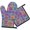 Pioneer Flower Floral Print Pattern-3, variant on Pioneer Flower Floral Print Pattern 1-Pack Oven Mitts Set, Heat Resistant Kitchen Gloves, 7.7" X 12"