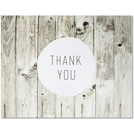 Small World Greetings Farmhouse Thank You Cards 24 Count - Blank Inside With Envelopes - A2 Size (5.5" x 4.25") - Perfect for family, friends, colleagues, and more