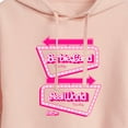 thumbnail image 3 of Barbie The Movie - Barbieland Real World This Way Signs - Juniors Cropped Pullover Hoodie, 3 of 5