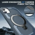 thumbnail image 6 of Allytechgroup Magnetic Case for iPhone 11, Support Wireless Charging Rugged Heavy Duty Durable Cover Case with Kickstand Shockproof Back Cover for iPhone 11, Darkblue, 6 of 6